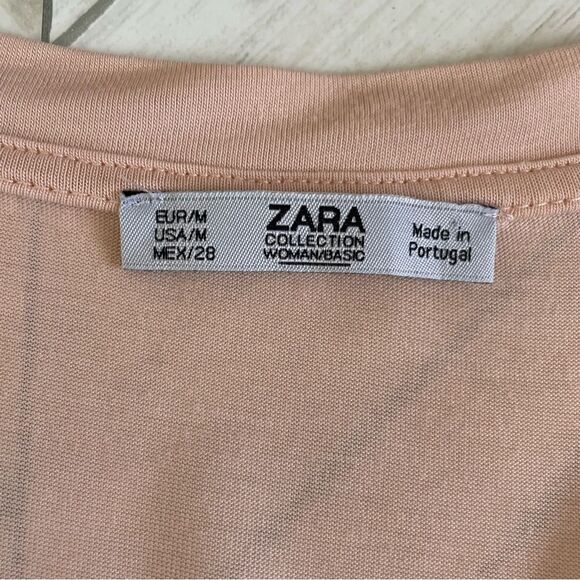Zara Collection Woman Basic Tee in Peach size Medium - Picture 3 of 5